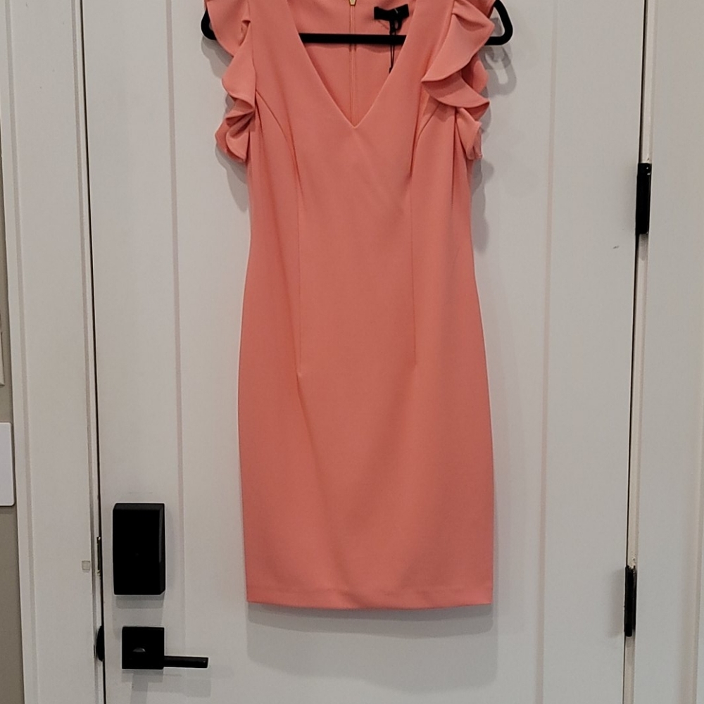 NEW Donna Karan flutter sleeve dress
